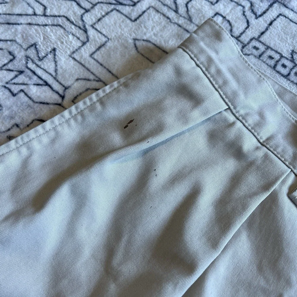 Polo Ralph Lauren Andrew Shorts Mens 36 Khaki Pleated 100% Cotton Classic Chino